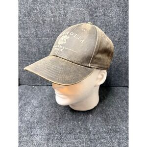 Magnolia Farms Waco TX Brown Waxed Look Pig Logo Baseball Cap Hat 19-1132 OSFM